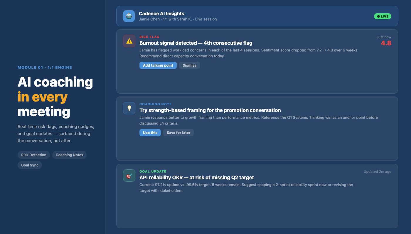 1:1 Management Engine product screenshot
